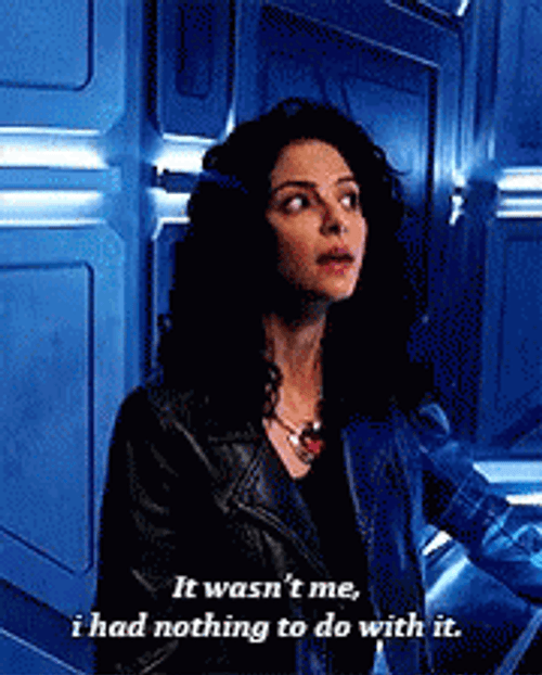 Curly Hair Woman Says It Wasn't Me GIF