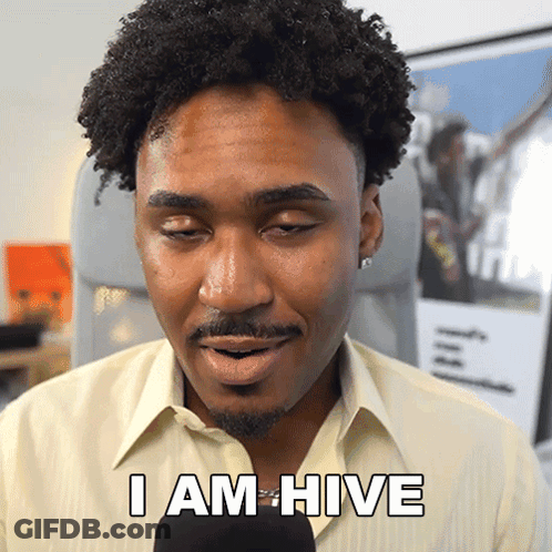 Curly Haired Bearded Man Saying I Am Hive GIF