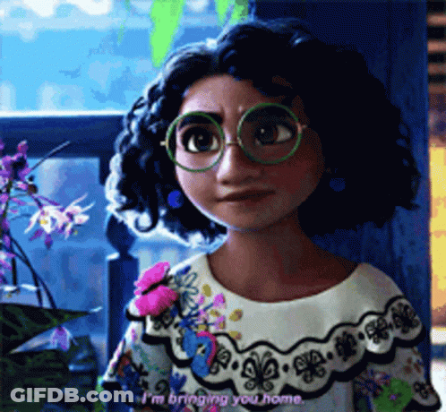 Curly-Haired Girl With Glasses Says I'm Bringing You Home GIF