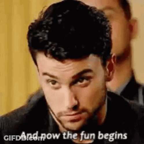 Curly Haired Man Beard Now The Fun Begins GIF