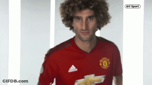 Curly Haired Man In Adidas Shirt GIF