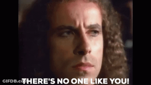Curly Man Saying There's No One Like You GIF