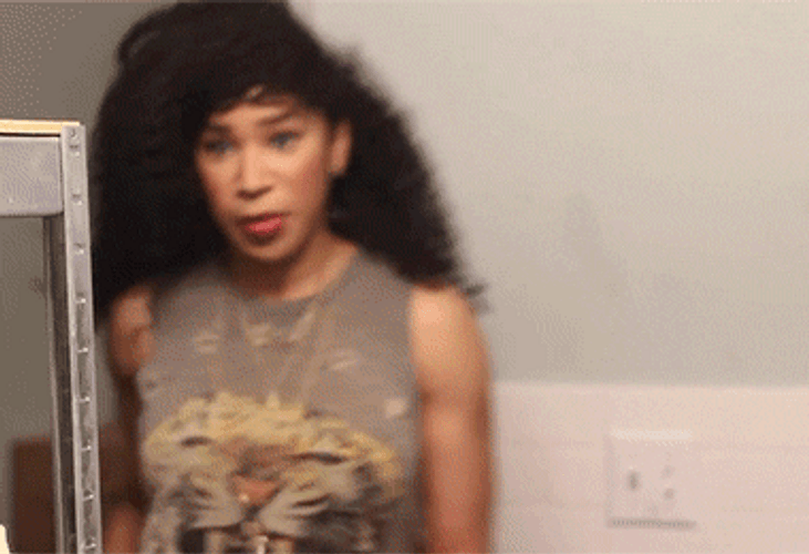 Curly Woman Emotions GIF