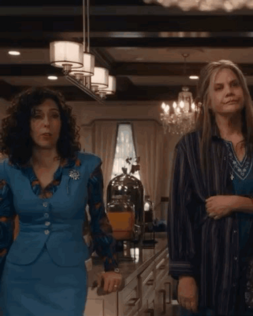 Curly Woman Got Throat Punch From Blonde Lady GIF
