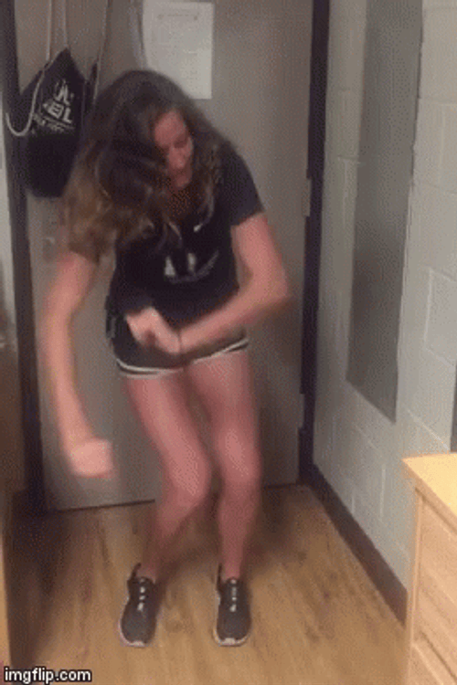 Curly Woman In Boots Get Low GIF