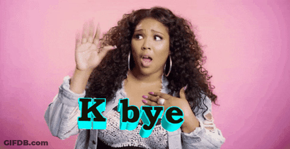 Curly Woman Shock Waving Hand K Bye GIF