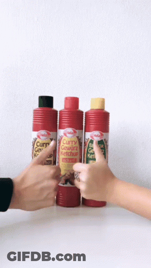 Curry Condiments Thumb Wrestling GIF