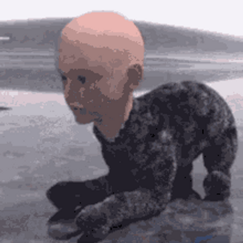 Cursed Animation Lick Deformed Stretched Face GIF