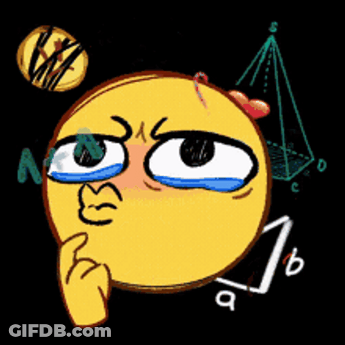 Cursed Emoji Confused Calculating Questioning GIF