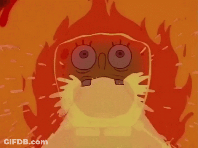 Cursed Spongebob Gushing Water Open Mouth GIF