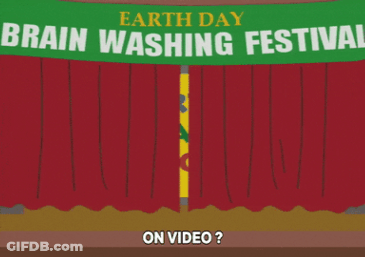 Curtain Opening Earth Day 2001 GIF