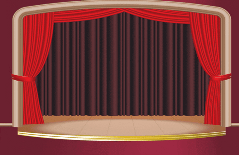 Curtain Opening Presentation Design GIF