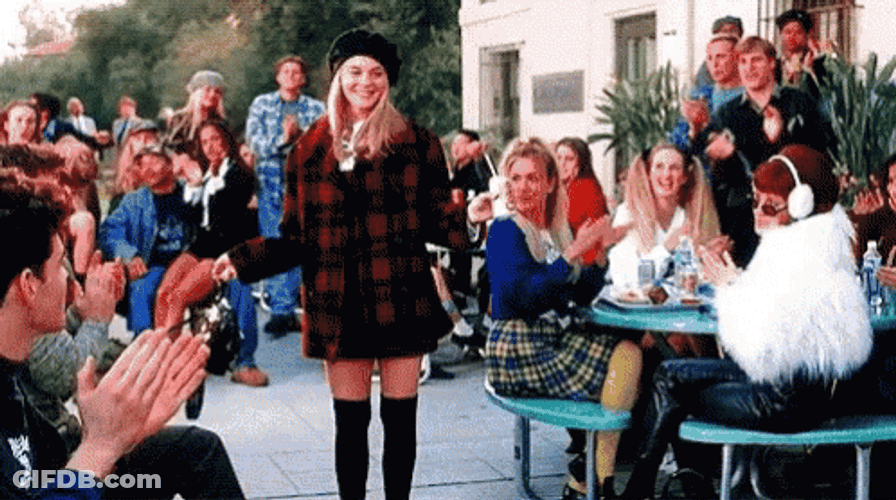 Curtsy Alicia Silverstone Clueless GIF