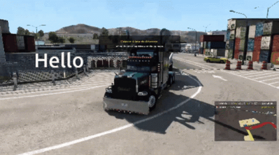 Curved Way In American Truck Simulator GIF