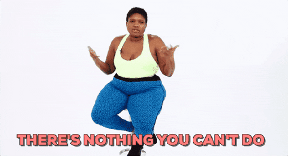 Curvy Lady There's Nothing You Can't Do GIF