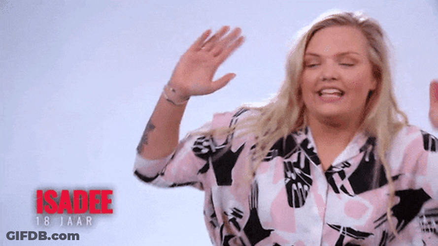 Curvy Woman Excited Dance GIF