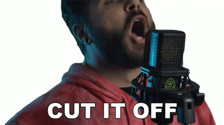 Cut It Off Andrew Baena Sticker GIF