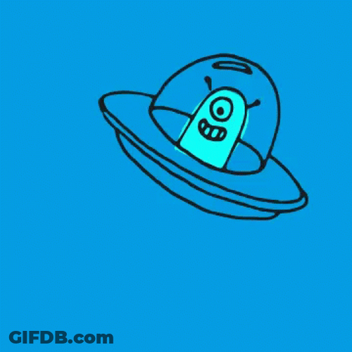 Cute Alien Spaceship GIF