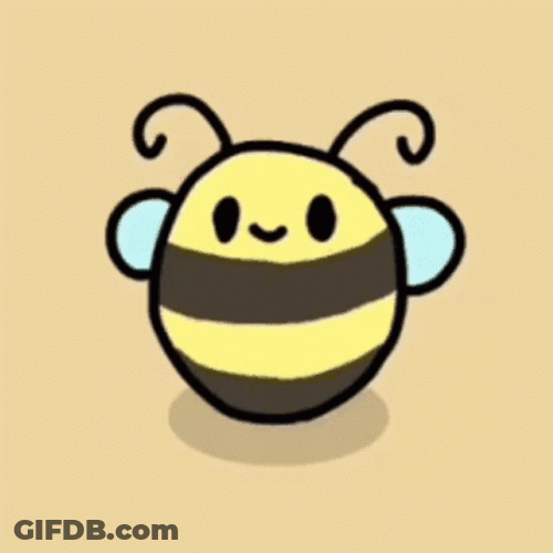 Cute And Bouncy Bee GIF