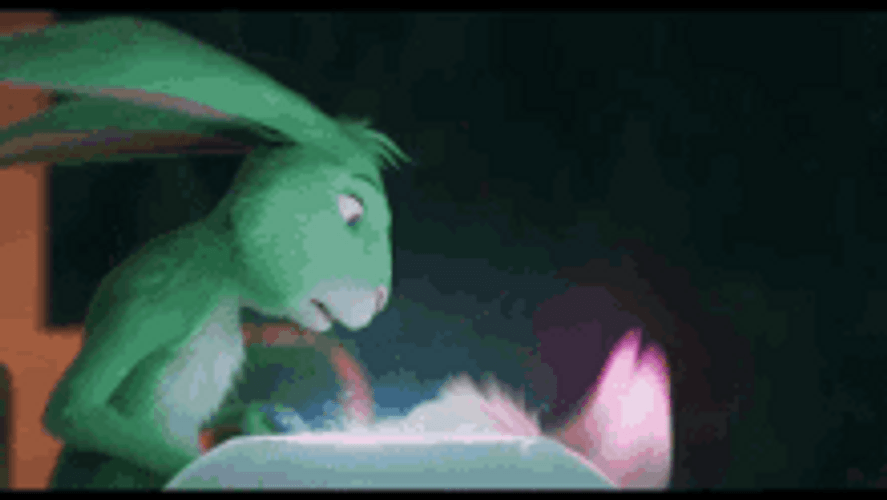 Cute And Magical Bunnies Rubbing Noses Animation GIF
