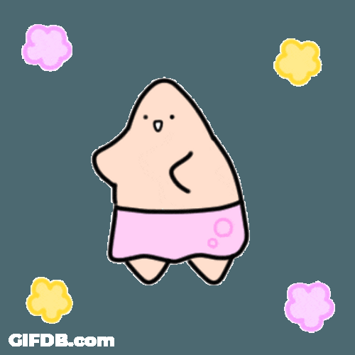 Cute Animate Starfish Wearing Mini Skirt Dance GIF