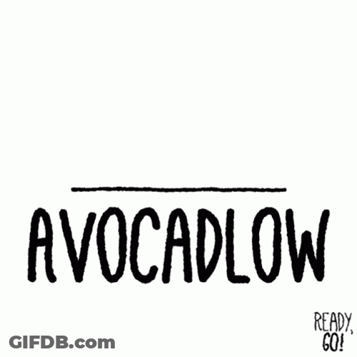 Cute Animated Avocado Get Low GIF