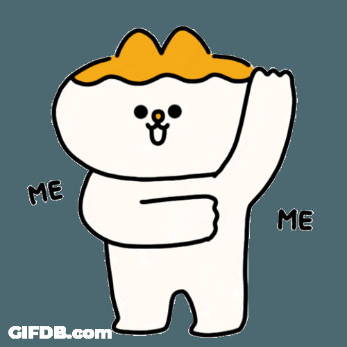 Cute Animated Bear Raise Hand Mememe Sticker GIF