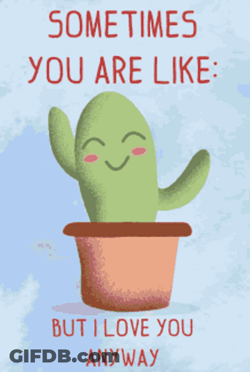 Cute Animated Cactus Like Dancing Slow GIF