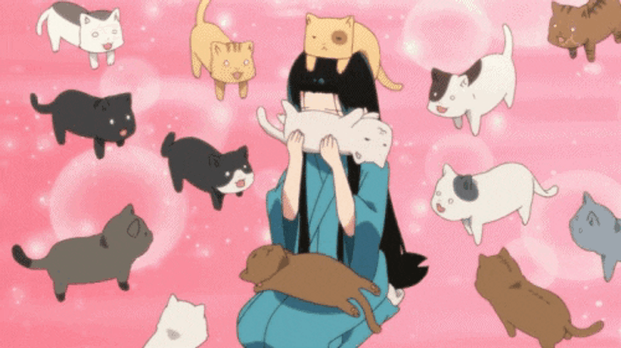 Cute Animated Cat Girl GIF