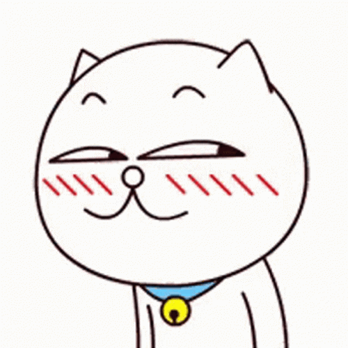 Cute Animated Cat Teasing Eye Sticker GIF