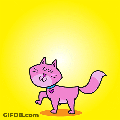 Cute Animated Cat Walking GIF
