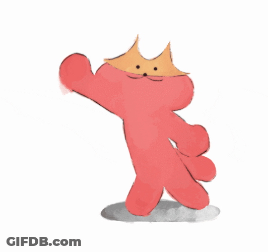 Cute Animated Cat Waving GIF