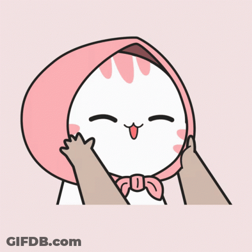 Cute Animated Cate Getting Face Massage GIF