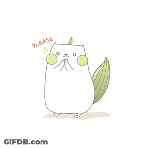 Cute Animated Chubby Cat Please Dont Go GIF
