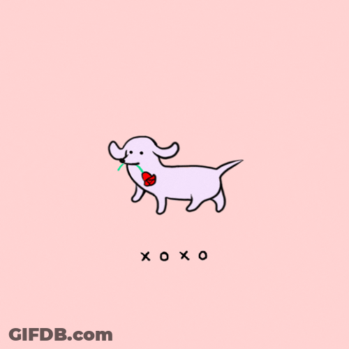 Cute Animated Dog Walking GIF