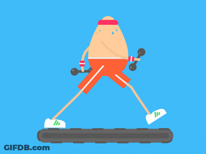 Cute Animated Egg Training GIF