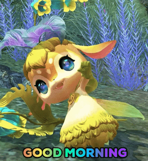 Cute Animated Fairy Waving Monday Good Morning GIF