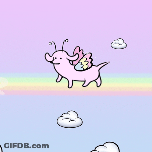 Cute Animated Flying Dog GIF