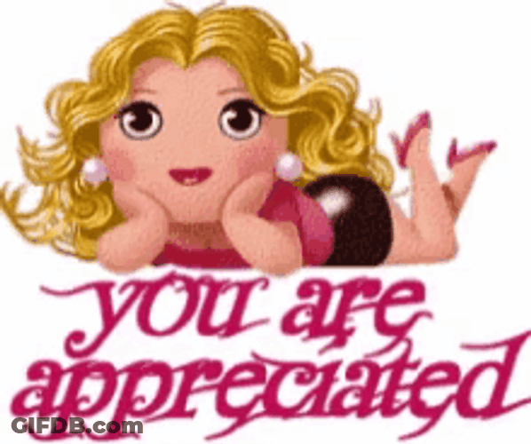 Cute Animated Girl I Appreciate You GIF