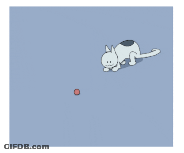 Cute Animated Playing Moving Cat GIF