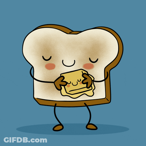 Cute Animated Sliced Bread GIF
