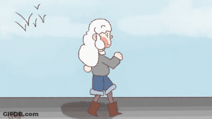 Cute Animated Speed Walking GIF