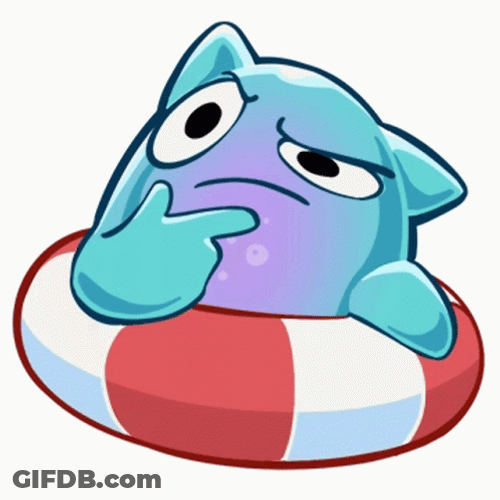 Cute Animation Thinking Mmm GIF