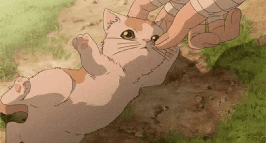 Cute Anime Cat Meimei Biting Finger GIF