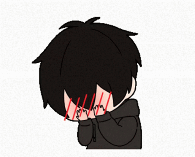Cute Anime Chibi Boy Blushing GIF