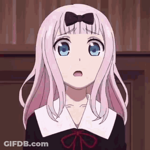 Cute Anime Chika Fujiwara Angry GIF