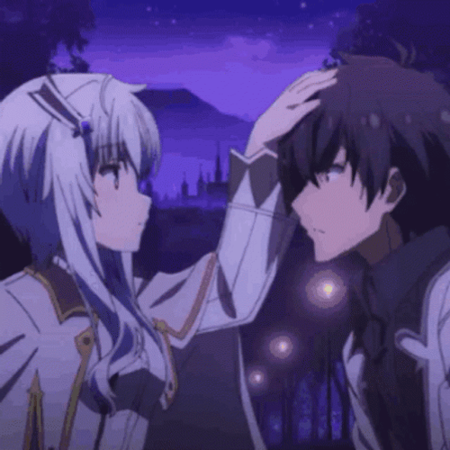 Cute Anime Couple Head Pat GIF
