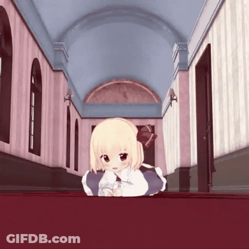 Cute Anime Crawling GIF