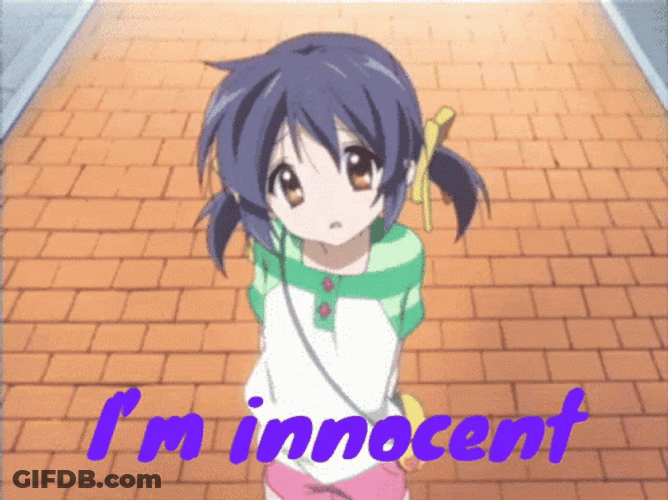 Cute Anime Girl I'm Innocent GIF
