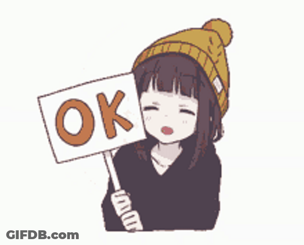 Cute Anime Holding Okay Sign GIF